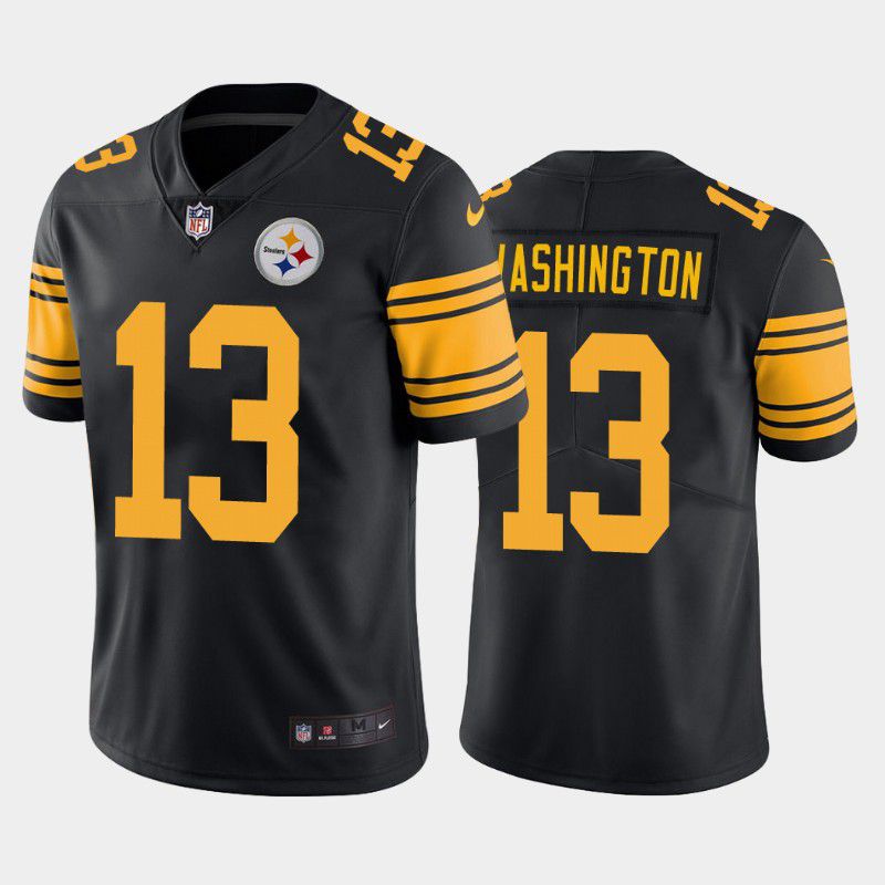 Men Pittsburgh Steelers #13 James Washington Nike Black Limited Rush NFL Jersey